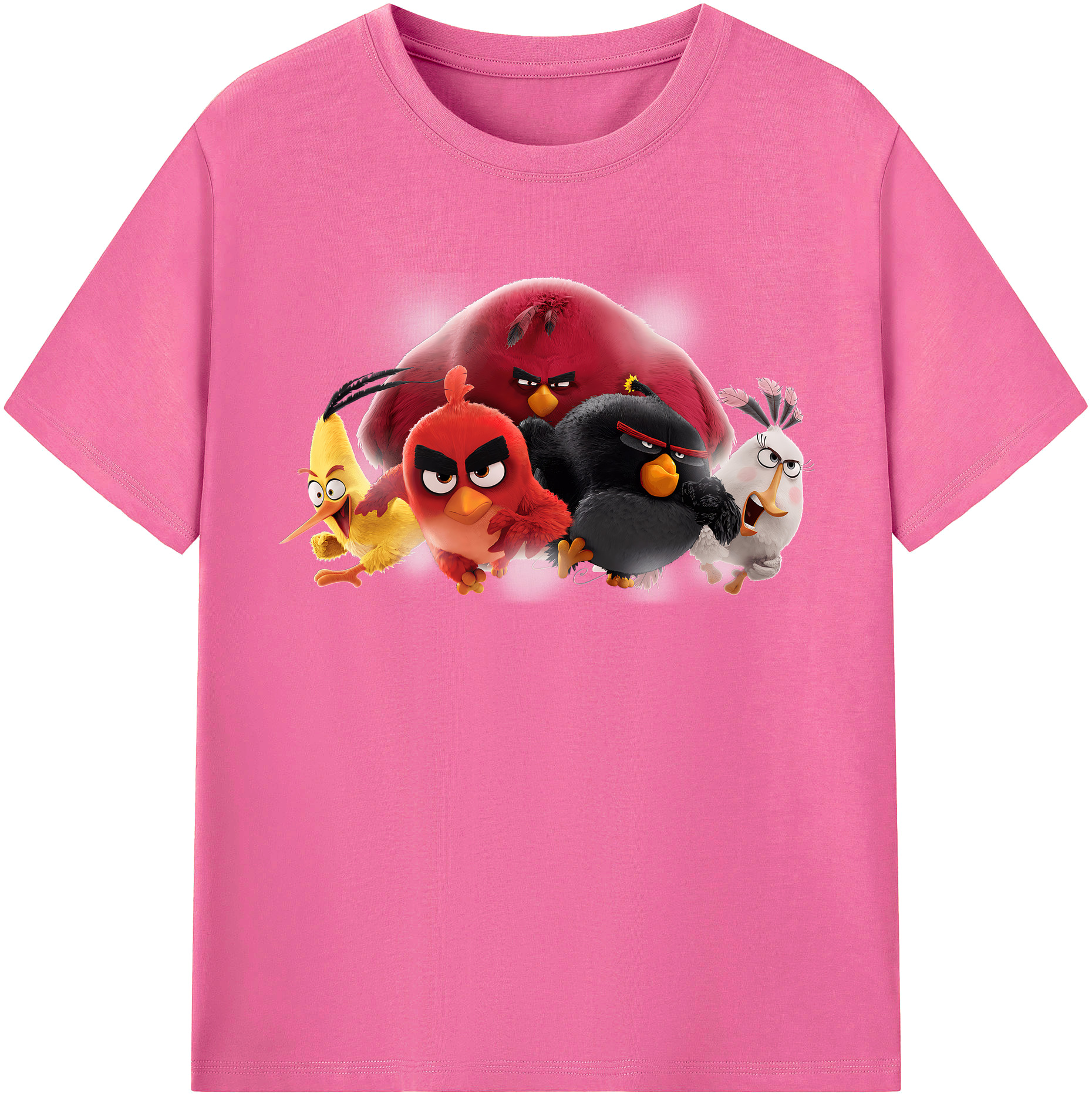（画像用） Angry Birds アングリーバード レディースカジュアルプリントTシャツ（綿100％）